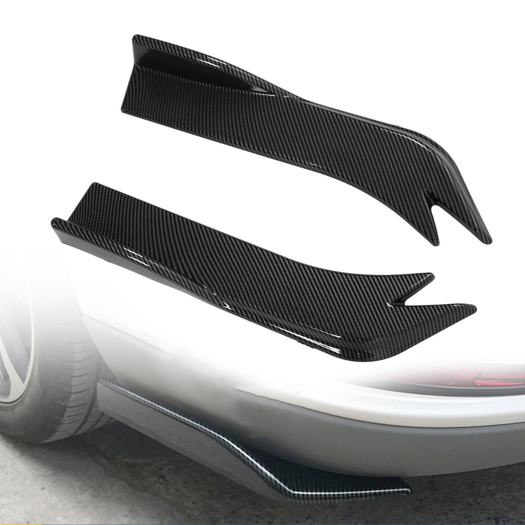 2 Stück Auto Stoßstange Hinten Lippe Diffusor Splitter Seitenschweller Canard oder mit Befestigungsschrauben