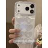 Korean INS Hollowed Out Love Heart Glitter Phone Case For iPhone17 Air 16 15 14 13 12 11Pro Max 78Plus XSMax Anti Fall Y2k Cover