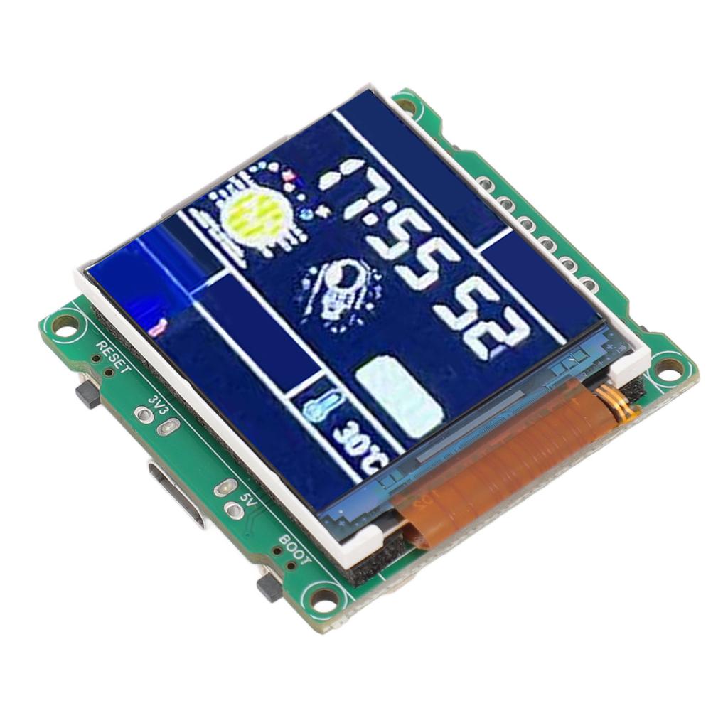 For ESP32 C3 Desktop Trinket Support WiFi Bluetooth 1.44inch LCD Display Mini TV Desktop Trinket Portable Pendant