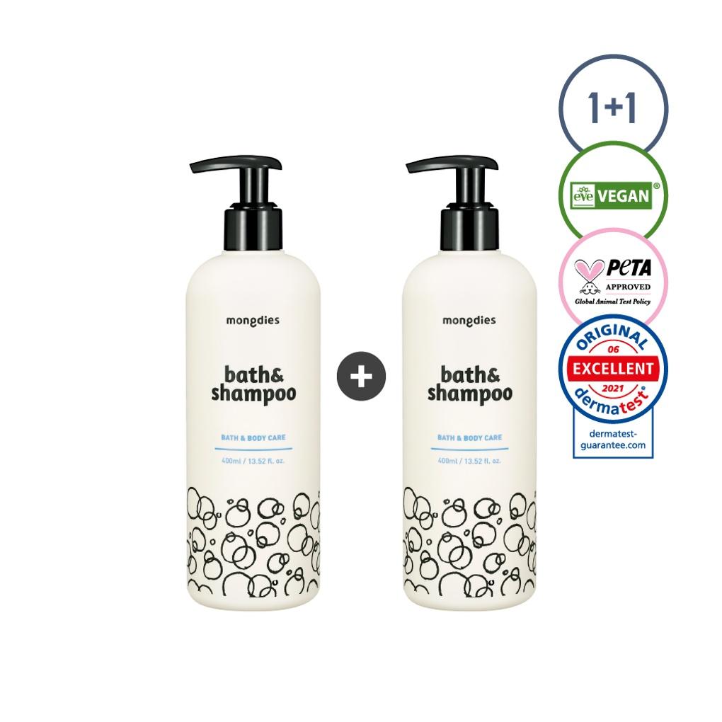 

[1+1] Mongdies Newborn Baby All-in-One Bath and Shampoo 400ml+400ml