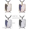 Attack On Titan Necklaces Pendants Wings Of Liberty Metal Unisex Leather Chain Fashion Children Jewelry Pendant Two Colors