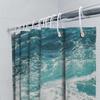 Ocean Wave Shower Curtain Blue Sea Beach Bathroom Decor Waterproof Fabric Liner Backdrop