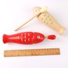 Wooden Fish Orff Percussion Instrument Music Equipment Single Sound Tube Two Tone WoodBlocker Easy To Use Beginners Rhythm TMZ