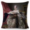Vintage Style Woman Cushion Cover Decor Europe Lady Girl Print Pillowcase 45*45Cm Polyester Pillow Case For Sofa Home Car