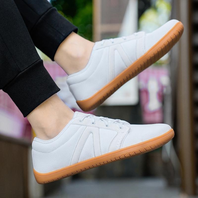 Unisex Sneaker Weite Barfußschuhe Mesh Atmungsaktiv Freizeitschuhe Leichte flache Schuhe Mode Outdoor Freizeitschuhe Herren-Tennisschuhe