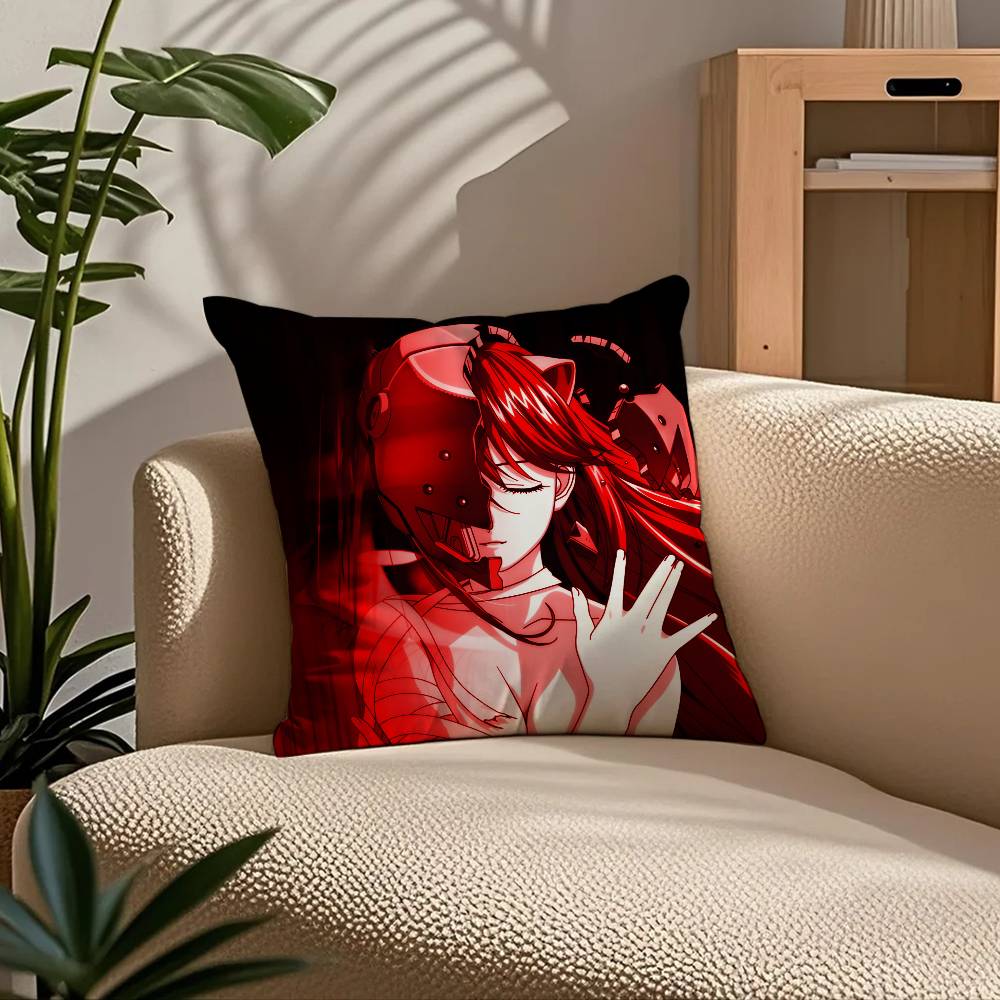 Anime E-Elfen L-Lied Pillow Case Comfort Sofa Bed Silky elegant Invisible zipper Custom Decorative cushion cover