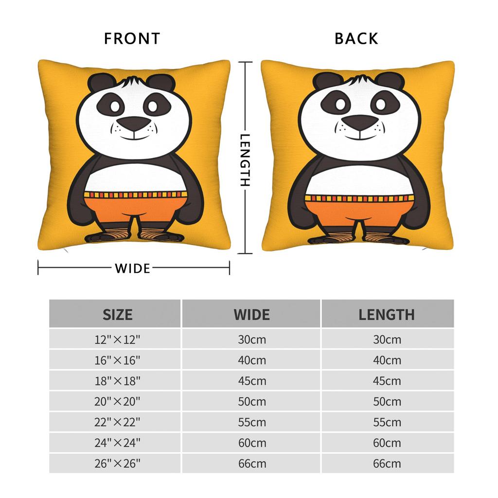 K Ung F-Fu Panda Pillow Case Soft Pillow Cover For Sofa Bedroom Home Decor Morden Cushion Cover