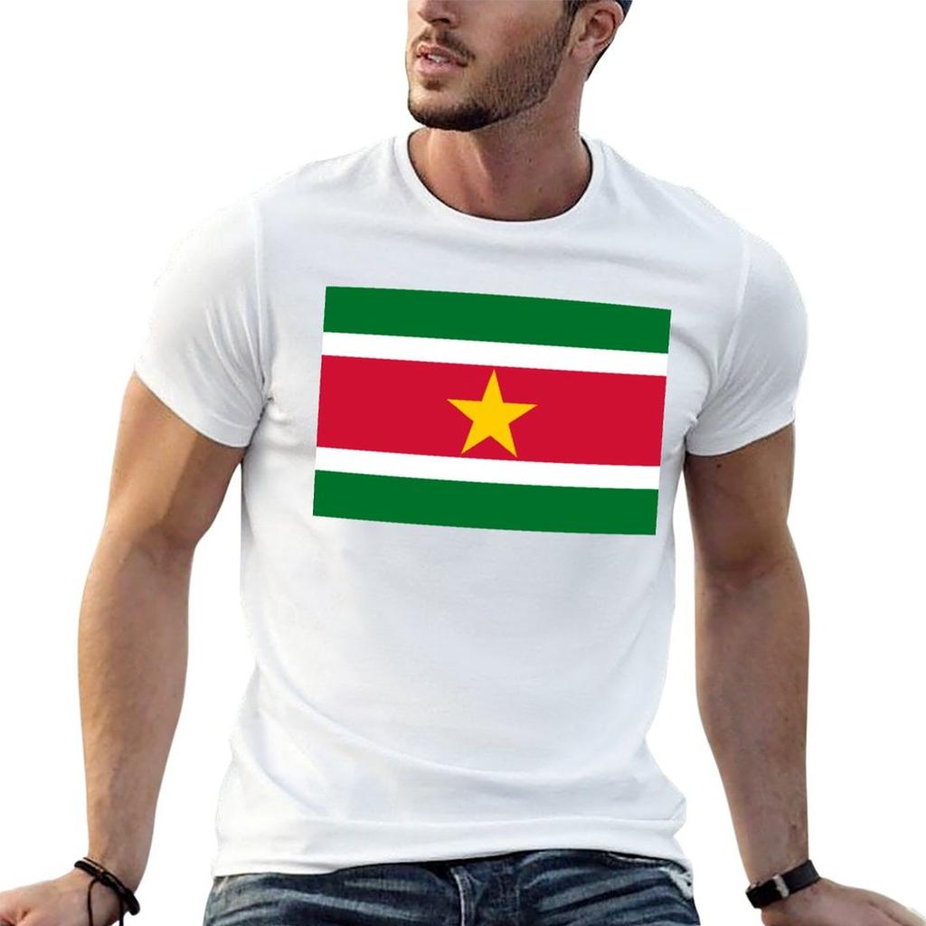 Suriname Flag Designs Created From The Suriname Flag Tshirt Casual Loose Fit Short Sleeve Tshirt
