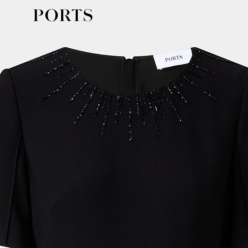 PORTS Women's Short-Sleeve A-Line Midi Dress