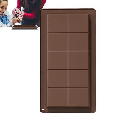 10 Grids Deep Chocolate Candy Silicone Mold Reusable Easy Release Chocolate Candy Bar Mold Kitchen Gadget Baking Tool