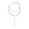 European-American Pearl Y-Tassel Necklace: Multi-Layer Fashion Jewelry for Women