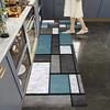 VIAMA Modern Geometric Kitchen Floor Mat, Corridor Laundry Room Long Rug Entrance Anti-Slip Door Mat Home Decoration