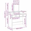 Makeup Table Smoked Oak 100 x 41 x 140 cm Engineered Wood