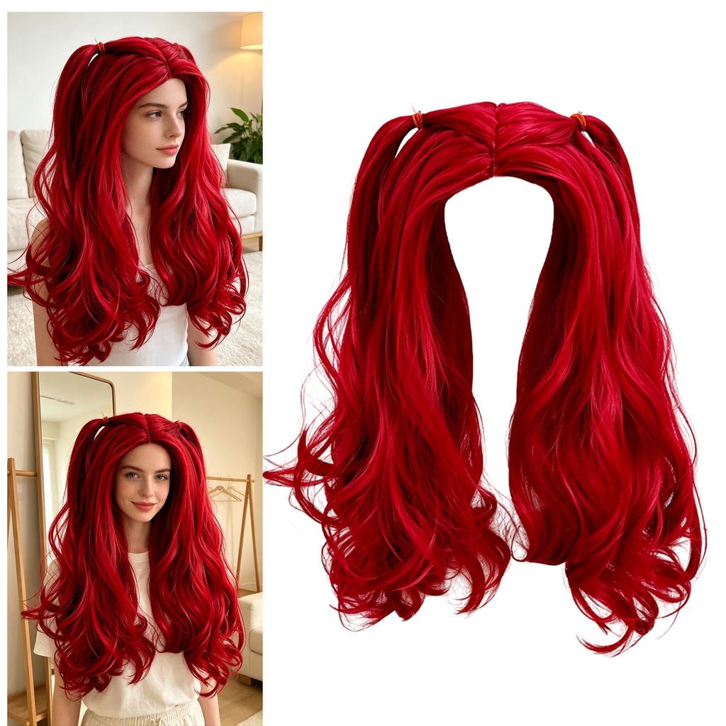 Cosplay Wig for Character Costume, Long Straight Synthetic Hair Wig for Themed Parties and Events