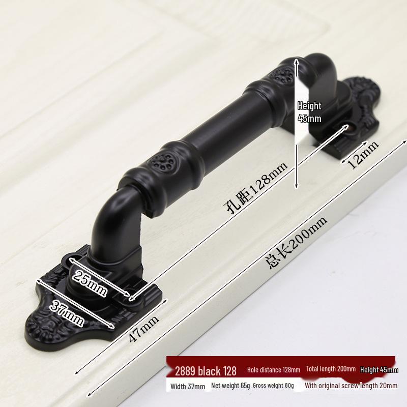 Antique Bronze Surface-Mounted Large Door Handle (No-Punching Required)