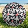 Rock and Roll Print Size 5 Soccer Ball, PU Wear Resistant Football for Match Training and Daily Practice, Birthday Gift for Soccer Fans
