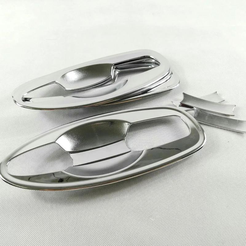 For Renault Kadjar 2016 2017 2018 Car Styling Exterior Door Handle Door Bowl Frame Cover Trim Protector Silver Chrome