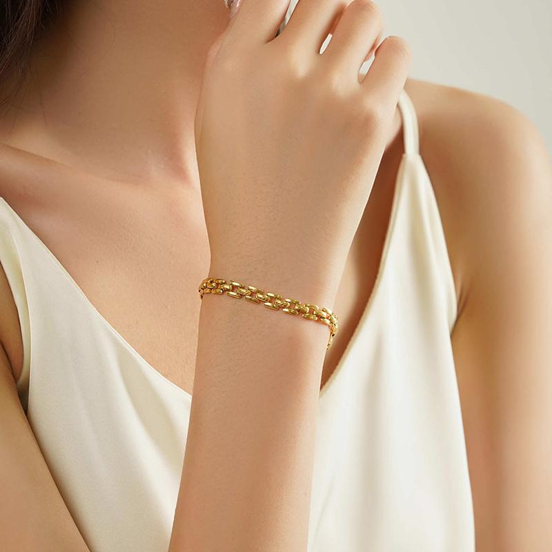 2026 New Vintage Watch Strap Bracelets Stainless Steel Chain Bracelet for Woman Party Korean Version Waterproof Jewelry