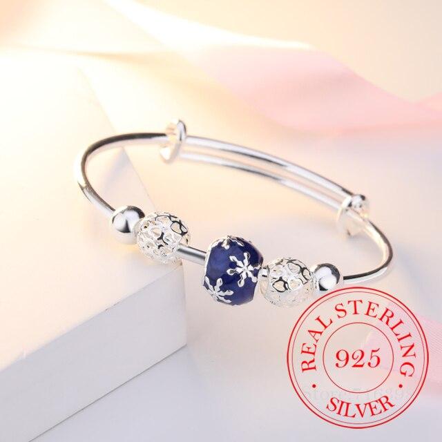 

Браслет-шарм из стерлингового серебра 925 пробы с круглыми бусинами, кисточкой-снежинкой и подвеской-ловцом снов для женщин, элегантное украшение для свадебной вечеринки, подарок