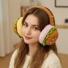 Warm Soft Hamburger Ear Warmer Thickened Funny Ear Cover Foldable Windproof Cold Protection Earmuffs Riding
