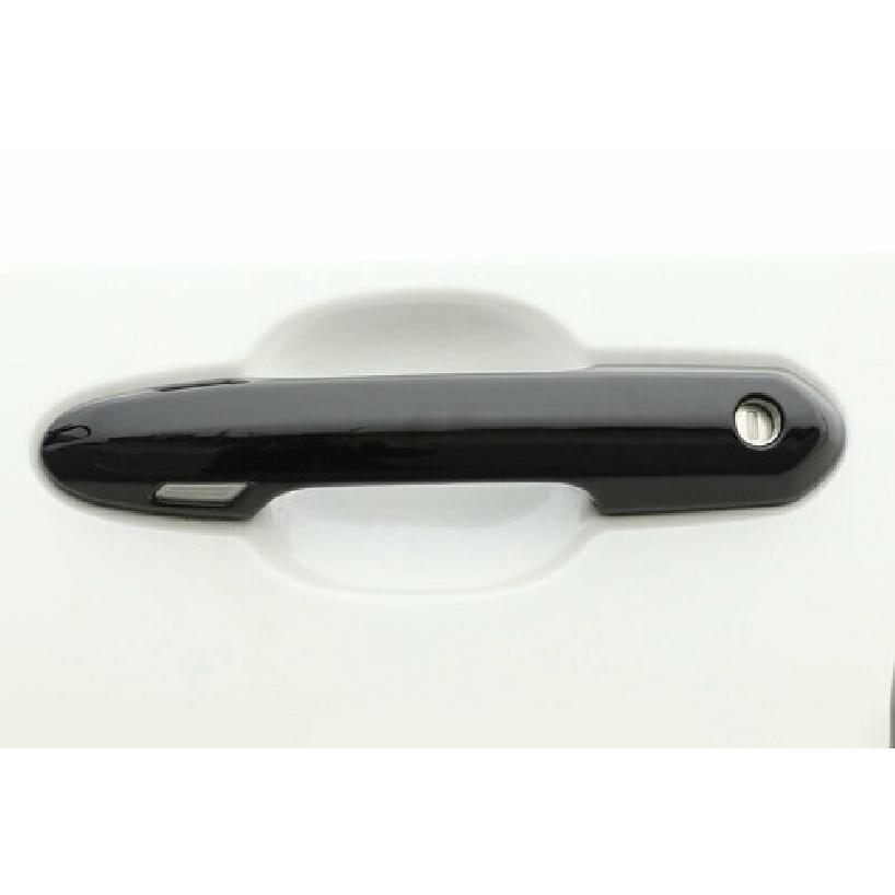 For Toyota RAV4 19-24 Glossy Black Exterior Side Smart Door Handle Cover Trim