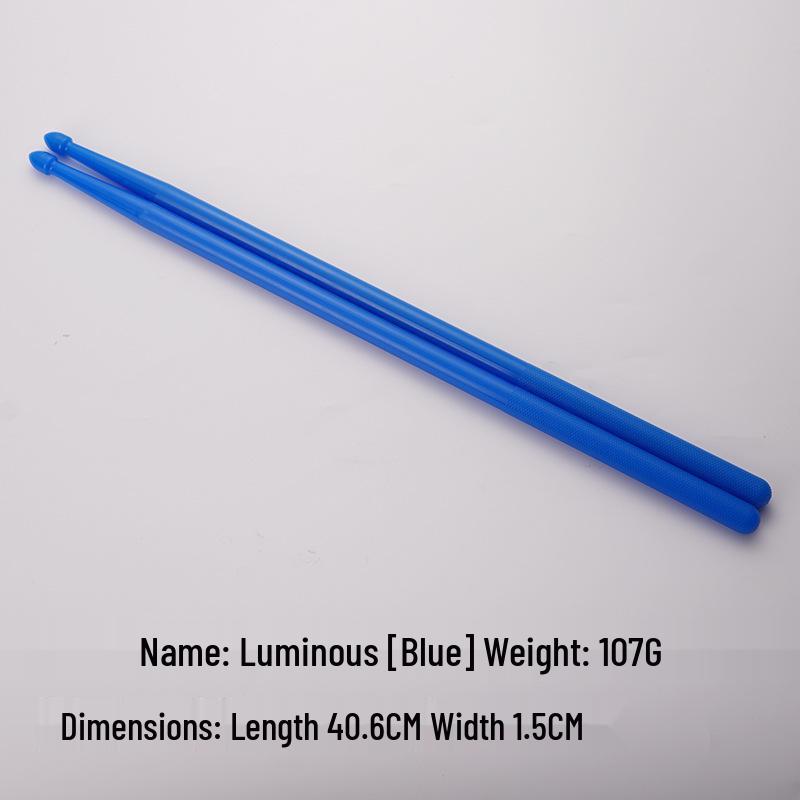 Luminous Colored Maple Wood Drumsticks with Nylon Tips - Beginner Model