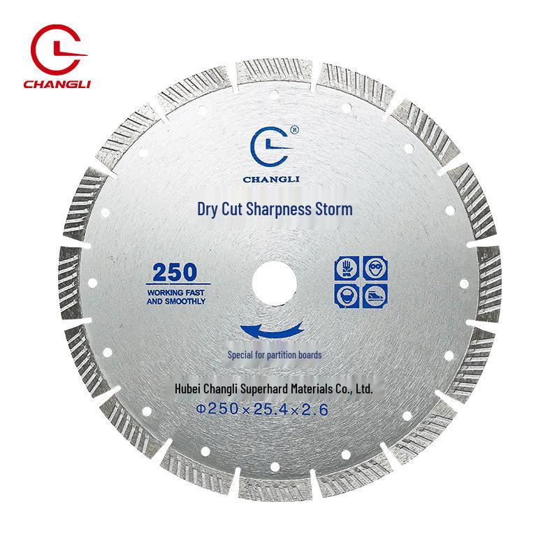 Diamond Saw Blade Set: 250mm Partition Board, 260mm Cement Concrete, 300mm Aerated Concrete Brick