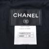 CHANEL Domestic genuine P49855V32761 Lion Button Angora Blend Wool Silk coat 34 Black x navyUsed