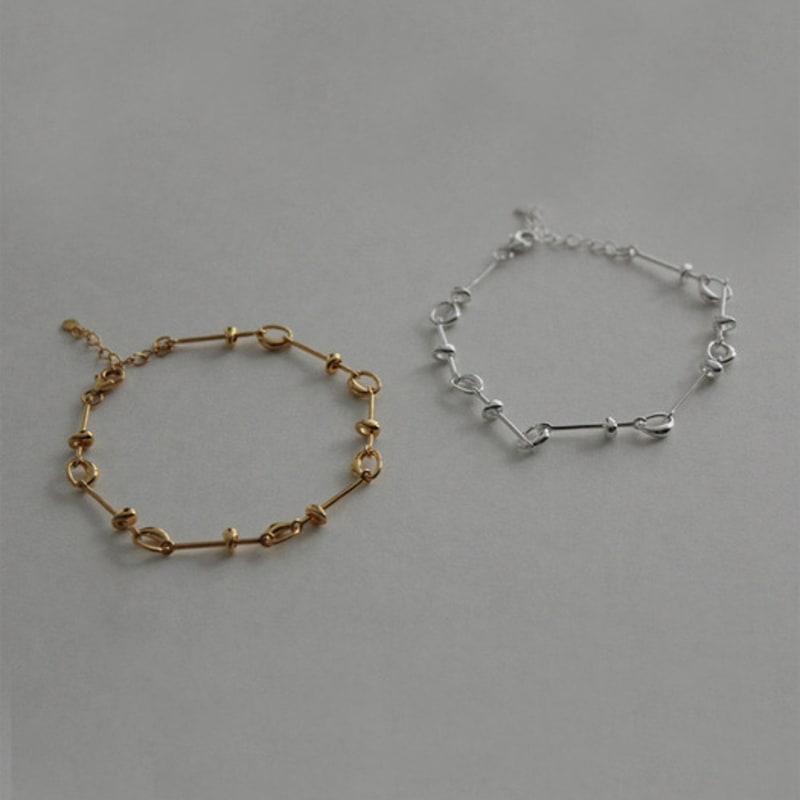 Youngglow Silver925 Stick Loop Bracelet (2color)