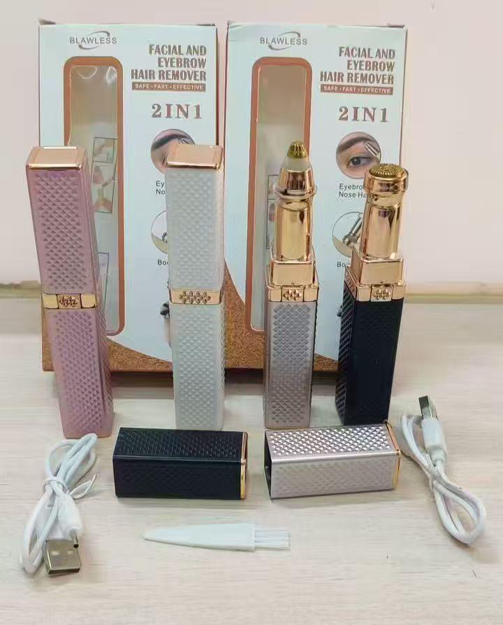 2-in-1 Women's Electric Hair Remover: Lipstick Hair Remover, Armpit, Leg Shaver & Eyebrow Trimmer