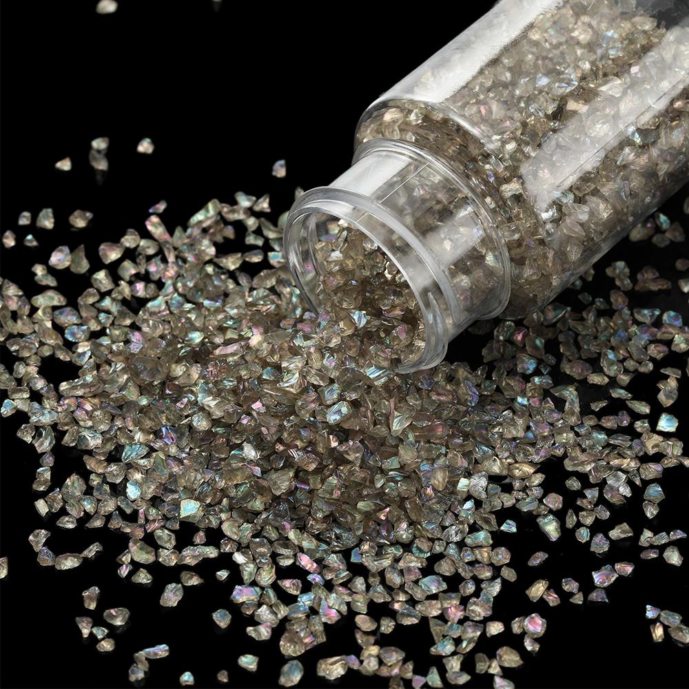 30g/Bottle Glass Crushed Stone Irregular Crystal Gravel Filling For DIY Epoxy Resin Mold Filler Craft Decorative Nail Art Filler
