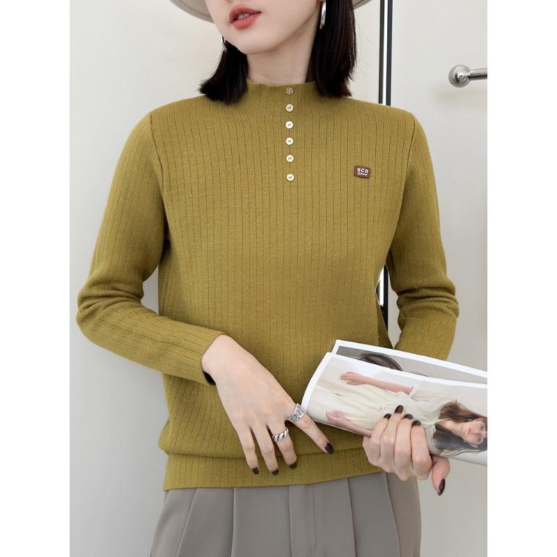 Velvet Sweater for Women In Autumn and Winter Skin-friendly and Warm Base Shirt Fashionable and Versatile Pullover Sweater