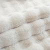 Wave Pattern Soft Faux Rabbit Fur Area Rug Non-Slip Carpet for Living Room, Bedroom, Office, and Porch Decor - Moisture Barrier Lightweight Irregular