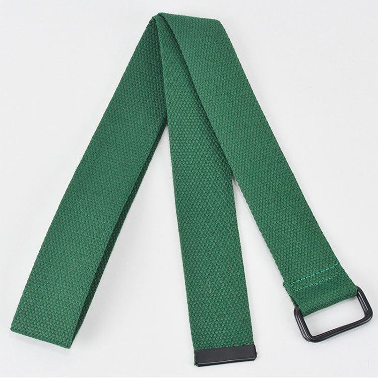 Unisex No-Hole Canvas Belt with Double Ring Buckle - Perfect for Students, Military Training, and Fashion.