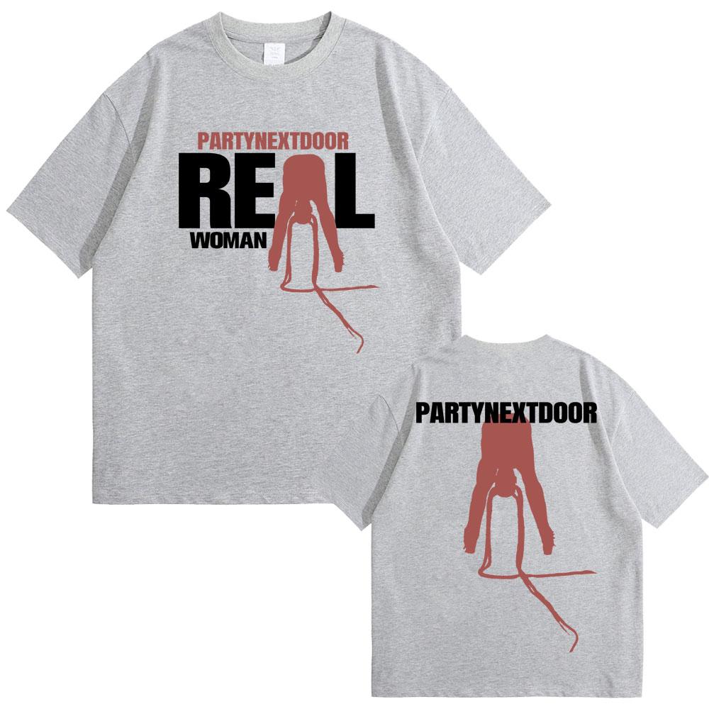 

Рэпер Partynextdoor Обложка альбома Real Woman Графическая футболка Мужская Женская Хип-хоп Оверсайз Футболки Мужская Мода Тренд Уличная одежда XL