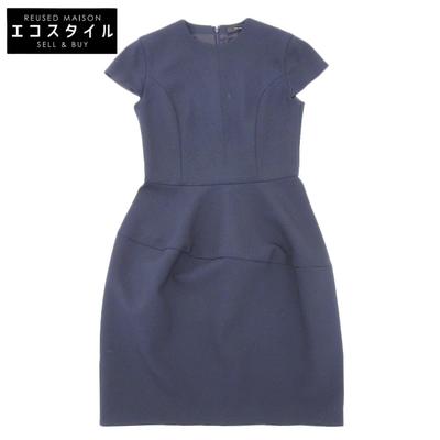 YOKOCHAN YOKO CHAN Yoko Chan Polyester X Rayon Short Sleeve Midi Dress Women's Dark Navy Size 36 YCD-121-747 Dress 36 Dark navyUsed