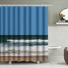 Blue Sky Ocean Waves Shower Curtain Waterproof Home Decor Bathroom Accessories High-Quality Fabric Printed Design For Bathrooms
