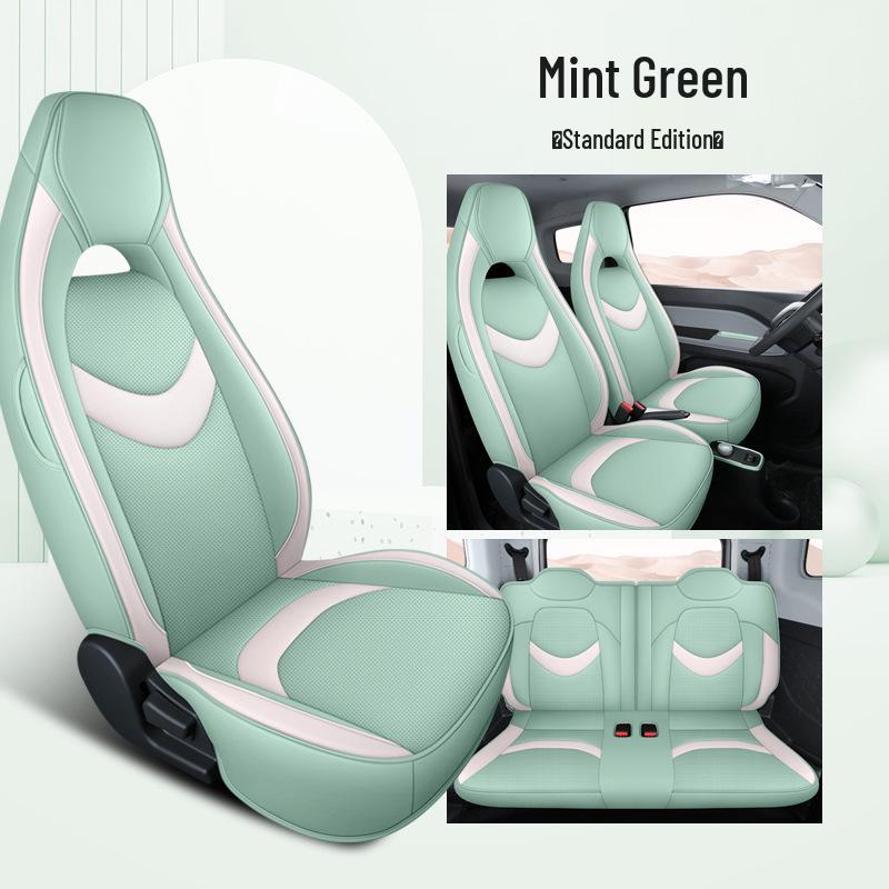 DJGY Chery QQ Ice Cream Car Seat Covers: Sporty Leather, Four-Season Cushion Set