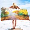 Beautiful Oil Painting Printing Series Seaside Vacation Beach Towel Swimming Bath Towel Sports Towel