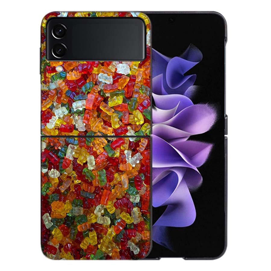 Gummy Bears Coque For Samsung Z Flip7 6 Galaxy Case Shockproof Z Flip5 Z Flip3 4 5G Hard Cover Phone TPU PC Hard Funda