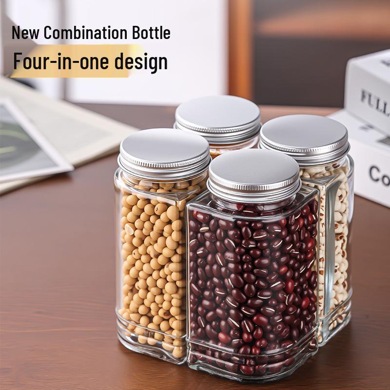In-Stock Sealed Wide-Mouth Glass Bottle for Pickles, Jam, Grains, or Fruit Storage.