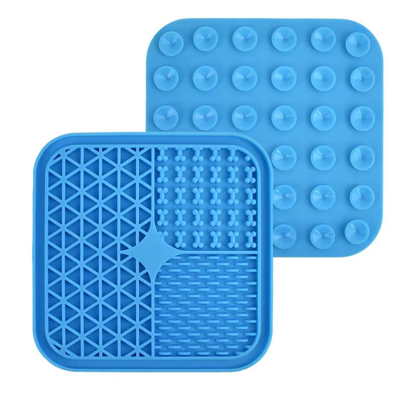 Mat For Pet Dogs Cats Slow Food Bowls With suction cup Feeding Food Bowl Silicone Dog Lick Pad Dog Slow Feeders Treat Dispensing