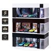 1/64 Scale Garage Scene Model Car Display Box with Light And Voice Control Electronic Door Linked Series Parking Simulation