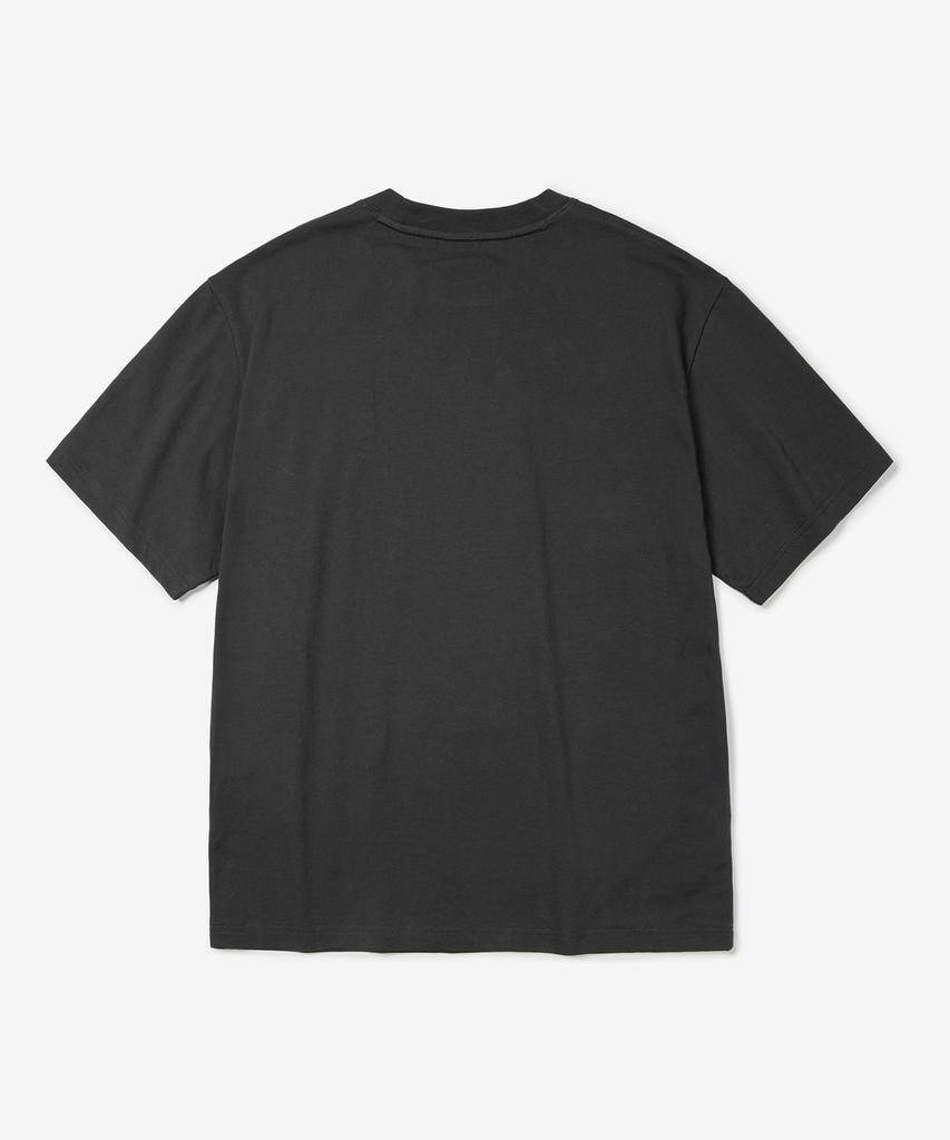 NOT ONLY FOR TODAY Noft Numberball Embroidered Short Sleeve T-Shirt [Dark Gray]