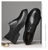 Men's British Style Round Toe Oxford Leather Shoes - Comfortable, Lace-up, Versatile, Thick Sole, Genuine Cowhide.