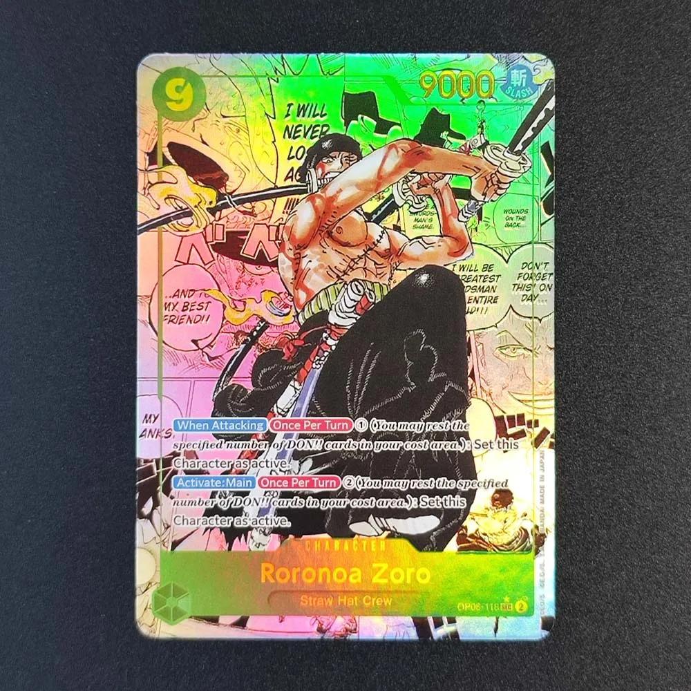Аниме DIY Proxy One Piece Английский Ророноа Зоро OP06-118 EB04-007 OP15-113 OP01-025 ST01-013 Игровая коллекционная карточка Игрушка