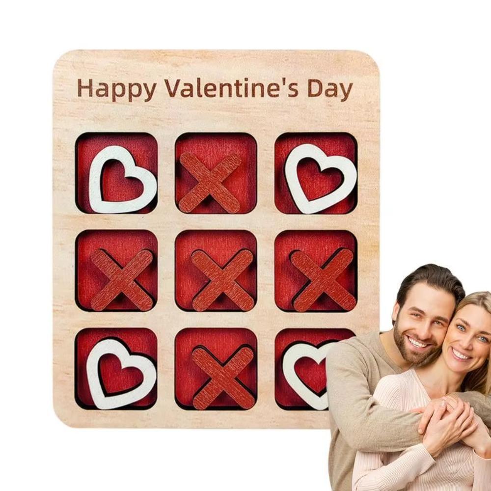 Romantic Valentine's Day Board Game Wooden Family Game Educational Toys  Interactive