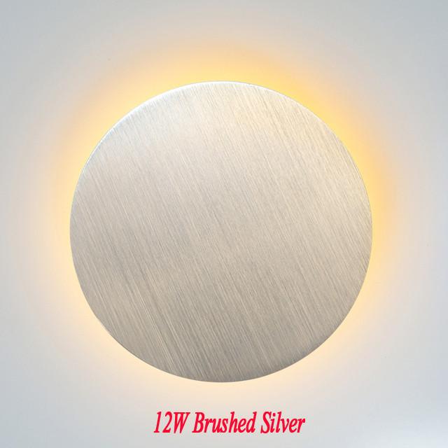 LED Indoor Brushed Gold and Silver Wall Lamp, Modern Minimalist Style, Bedroom, Living Room, Corridor, Study Room