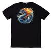 T-Shirt Fantasy Dragons Magical Dragon Motif Cotton