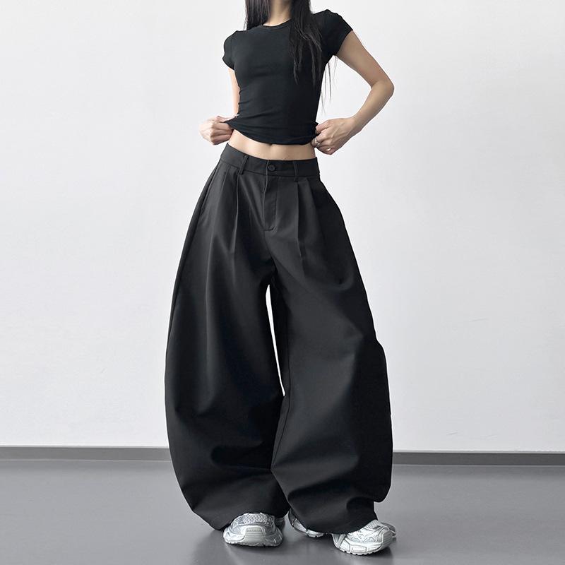Women s High-Waisted White Cargo Pants - Minimalist Spring 2026 Edition Black